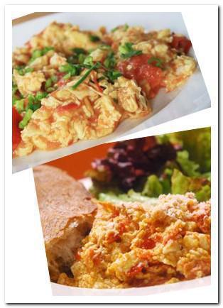 Scrambled eggs with tomatoes recipe picture