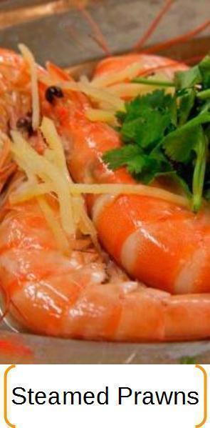 Steamed prawns recipe