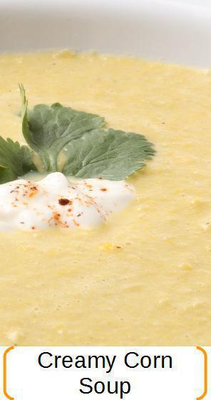 Creamy corn soup recipe