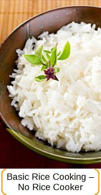 Basic rice cooking on stove